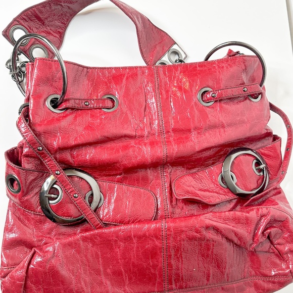 Big Buddha Large Y2K Patent Leather Purse - Picture 2 of 8